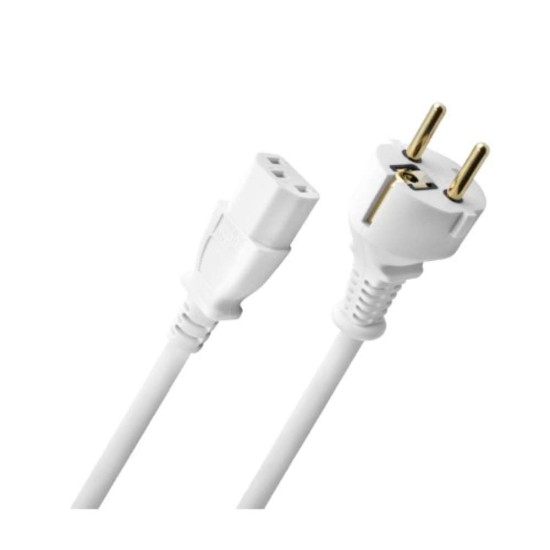 Oehlbach Powercord C13 Καλώδιο Τροφοδοσίας 1.5m White (Τεμάχιο)