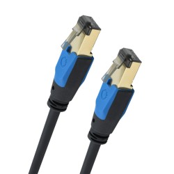 Oehlbach Giga Καλώδιο Streaming και Δικτύου Cat 8.1 0.25m Black (Τεμάχιο)