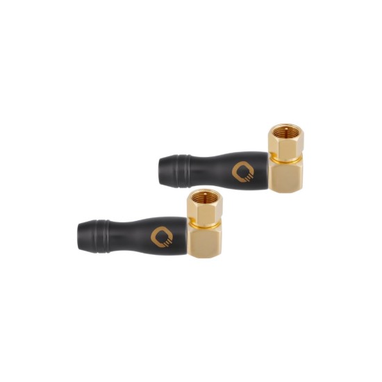 Oehlbach Transmission Shift F High quality F-connector male/male angled Black (2 Τεμάχια)