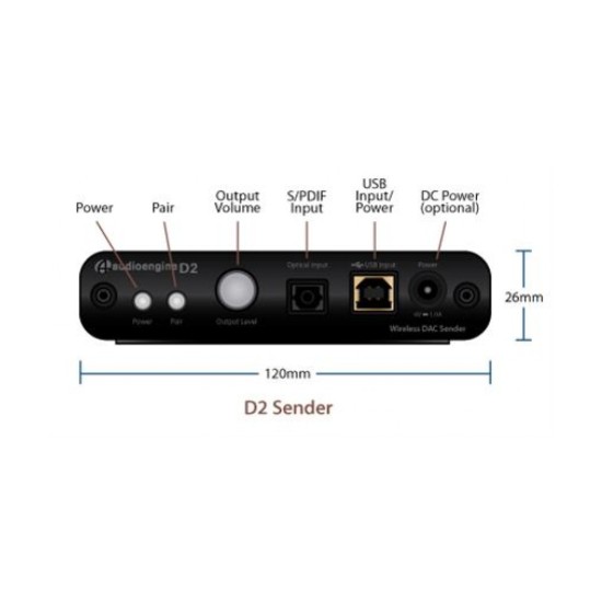 Audioengine D2 Ασύρματος Αναμεταδότης Ήχου 24-bit (Τεμάχιο)