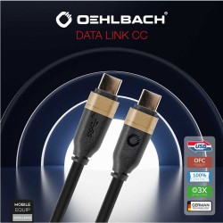 Oehlbach DATA LINK CC Καλώδιο USB 3.1 type C - type C 0,5 m (Τεμάχιο)