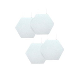 Audiodesigner ECOBAFFLE Hexagon Lato Ηχοαπορροφητικά Πάνελ Οροφής 35cm / 1.27 τ.μ. Λευκό (4 Τεμάχια)