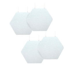Audiodesigner ECOBAFFLE Hexagon Lato Ηχοαπορροφητικά Πάνελ Οροφής 35cm / 1.27 τ.μ. Λευκό (4 Τεμάχια)