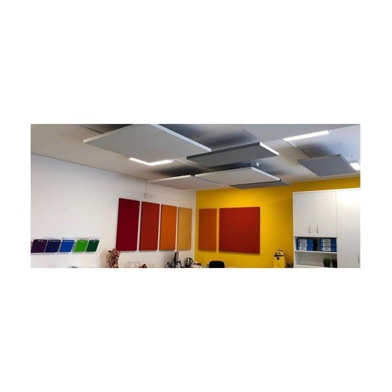 Audiodesigner ECOPLAN® Square Ηχοαπορροφητικά Πάνελ 100 x 100 x 4cm / 4 τ.μ. Λευκό (Σετ 4 Τεμαχίων)
