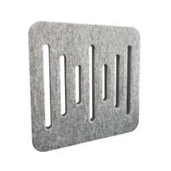 Audiodesigner Ecoplan Sounder Line Light Grey Νo Ιnserts Ηχοαπορροφητικό Πάνελ Πολυεστέρα 600x600x40 mm / 0,36 τ.μ.