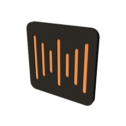 Audiodesigner Ecoplan Sounder Line Black/Orange Ηχοαπορροφητικό Πάνελ Πολυεστέρα 600x600x40 mm / 0,36 τ.μ.
