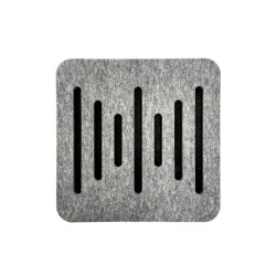 Audiodesigner Ecoplan Sounder Line Light Grey/Black Ηχοαπορροφητικό Πάνελ Πολυεστέρα 600x600x40 mm / 0,36 τ.μ.