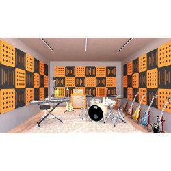 Audiodesigner Ecoplan Sounder Line Black/Orange Ηχοαπορροφητικά Πάνελ Πολυεστέρα 600x600x40 mm / 1.44 τ.μ. (4 Τεμάχια) Audiodesigner Ecoplan Sounder Line Black/Orange Ηχοαπορροφητικά Πάνελ Πολυεστέρα 600x600x40 mm / 1.44 τ.μ. (4 Τεμάχια)