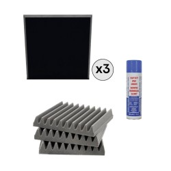EQ Acoustics Πακέτο Αφρώδη Ηχοαπορροφητικά και Spray Βενζινόκολλας Black / 2,16 τ.μ. (Σετ) EQ Acoustics Πακέτο Αφρώδη Ηχοαπορροφητικά και Spray Βενζινόκολλας Black / 2,16 τ.μ. (Σετ)