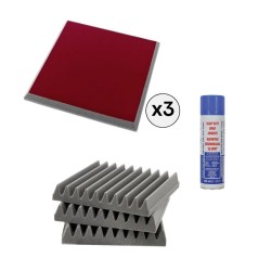 EQ Acoustics Πακέτο Αφρώδη Ηχοαπορροφητικά και Spray Βενζινόκολλας Burgundy / 2,16 τ.μ. (Σετ) EQ Acoustics Πακέτο Αφρώδη Ηχοαπορροφητικά και Spray Βενζινόκολλας Burgundy / 2,16 τ.μ. (Σετ)