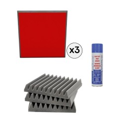 EQ Acoustics Πακέτο Αφρώδη Ηχοαπορροφητικά και Spray Βενζινόκολλας Red / 2,16 τ.μ. (Σετ) EQ Acoustics Πακέτο Αφρώδη Ηχοαπορροφητικά και Spray Βενζινόκολλας Red / 2,16 τ.μ. (Σετ)