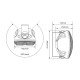 Adastra FC4V-B Αδιάβροχο Επιτοίχιο Ηχείο 2-way 3.5'' 40W RMS Μαύρο (Τεμάχιο)