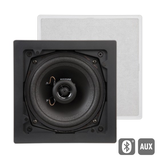 ArtSound FL101BT Τετράγωνα Επίπεδα Ενεργά Χωνευτά Ηχεία 5,25'' 2-way AUX/BT White (Ζεύγος)