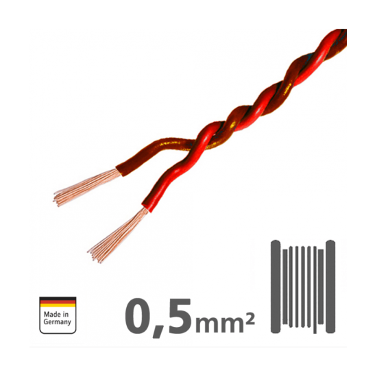 Ampire IKV050-RT-50 Καλώδιο Εγκατάστασης για Can & Lin 2x 0,5mm² 50m (Τεμάχιο)