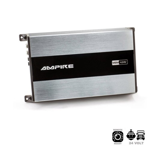 Ampire MBM4.24V-4G Ψηφιακός ενισχυτής Αυτοκινήτου 4 Καναλιών 4x100W 24V (Τεμάχιο)