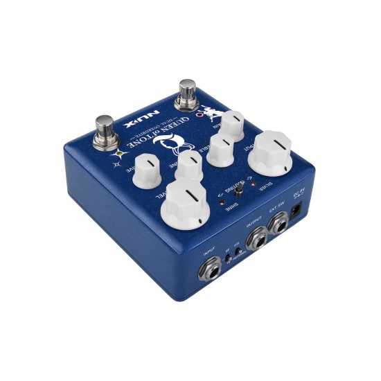 NUX NDO-6 Queen of Tone Dual Stacked Overdrive Pedal Blue (Τεμάχιο)