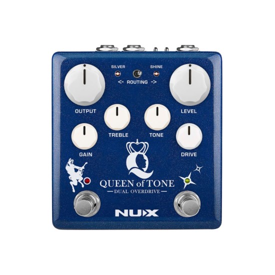 NUX NDO-6 Queen of Tone Dual Stacked Overdrive Pedal Blue (Τεμάχιο)