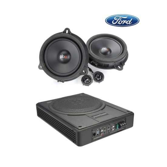 Powerbass Σετ Ford με Διαιρούμενα Ηχεία Αυτοκινήτου 6.5'' και Ενεργό Subwoofer 10"