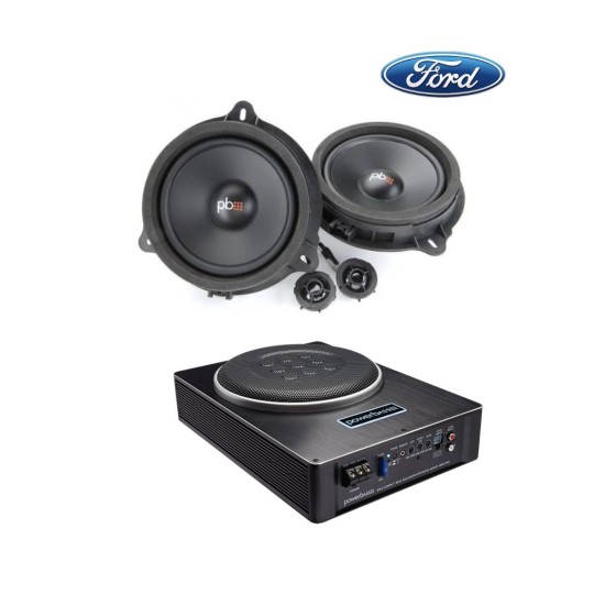 Powerbass Σετ Ford με Διαιρούμενα Ηχεία Αυτοκινήτου 6.5'' και Ενεργό Subwoofer 8"