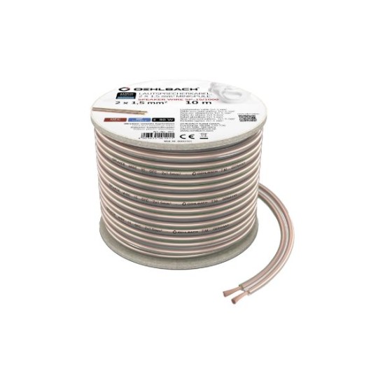 Oehlbach Speaker Wire SP-15 Καλώδιο Ηχείων 2 x 1,5 mm² 10m Διαφανές (Τεμάχιο)