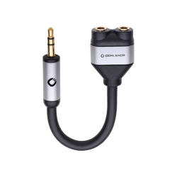 Oehlbach I-CONNECT SPLIT Y-adapter 3.5 jack to 2x3.5 jack socket Black (Τεμάχιο)