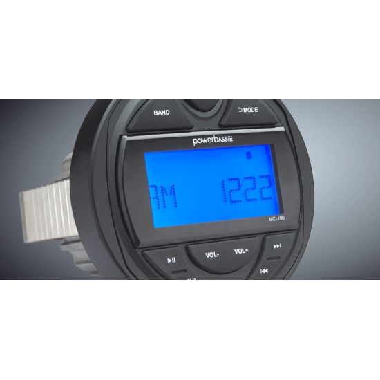 PowerBass MC-100 Δέκτης ψηφιακών μέσων Bluetooth, AUX & USB INPUT (Τεμάχιο)