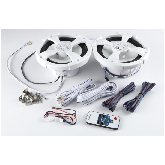 PowerBass XL-82M 8" Ομοαξονικά Ηχεία Σκάφους Φωτισμό RGB και τηλεχειριστήριο 125W RMS (Ζεύγος)