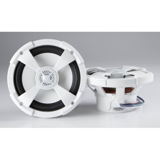 PowerBass XL-82M 8" Ομοαξονικά Ηχεία Σκάφους Φωτισμό RGB και τηλεχειριστήριο 125W RMS (Ζεύγος)