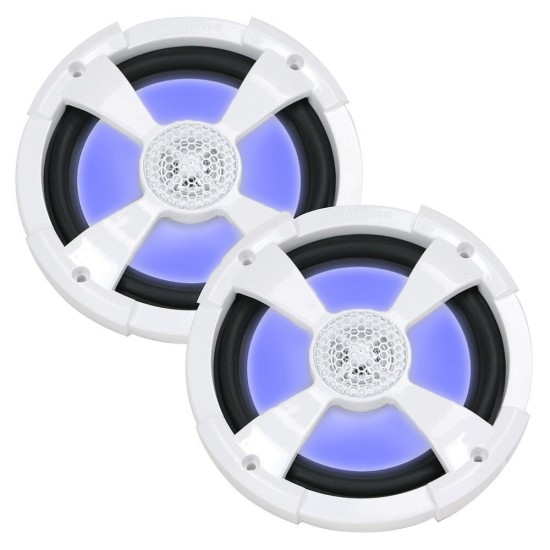 PowerBass XL-82M 8" Ομοαξονικά Ηχεία Σκάφους Φωτισμό RGB και τηλεχειριστήριο 125W RMS (Ζεύγος)