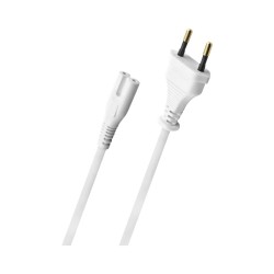 Oehlbach Powercord C7 Καλώδιο Τροφοδοσίας με Euro flat plug 5 m White