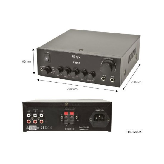 Qtx KAD-2 Ψηφιακός Ενισχυτής 2 x 40W RMS (Τεμάχιο)