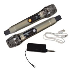 Qtx J-MIC Διπλό UHF Σύστημα μικροφώνου χειρός Qtx J-MIC Διπλό UHF Σύστημα μικροφώνου χειρός