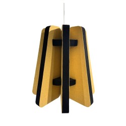 Audiodesigner Radial Bell Black/Yellow Ηχοαπορροφητικό Πάνελ Πολυεστέρα Καμπάνα 500 mm