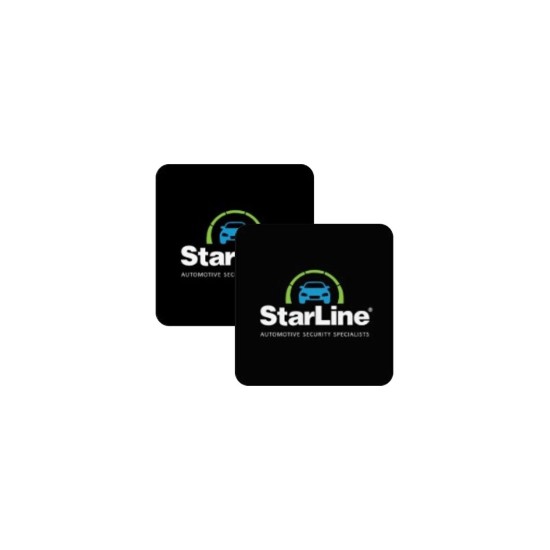 StarLine Αυτοκόλλητα Automotive Security Specialists 5x5cm (2 Τεμάχια)