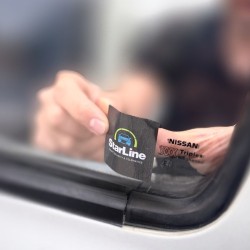 StarLine Αυτοκόλλητα Automotive Security Specialists 5x5cm (2 Τεμάχια)