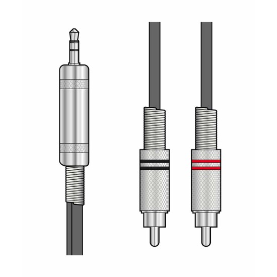 S3J-2R300 Καλώδιο Ήχου 3.5mm TRS Jack-2 x RCA Plugs 3 m (Τεμάχιο)