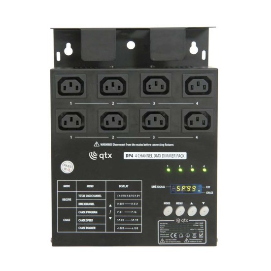 Qtx DP4 DMX Dimmer Pack 4 Καναλιών (Τεμάχιο)