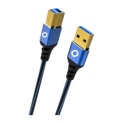 Oehlbach USB PLUS B3 Καλώδιο USB 3.0 Type A - Type B 0,5m Blue (Τεμάχιο)
