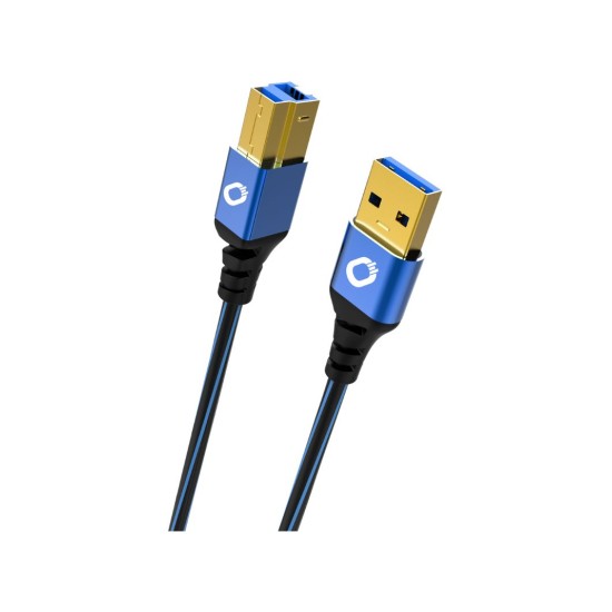 Oehlbach USB PLUS B3 Καλώδιο USB 3.0 Type A - Type B 0,5m Blue (Τεμάχιο)