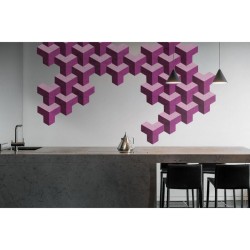 Audiodesigner Walltone Angle Set Dark Purple-Fuchsia-Pink Ηχοαπορροφητικά Διακοσμητικά Πάνελ από Τσόχα 3mm