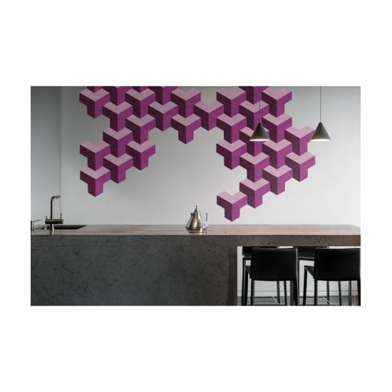 Audiodesigner Walltone Angle Set Dark Purple-Fuchsia-Pink Ηχοαπορροφητικά Διακοσμητικά Πάνελ από Τσόχα 3mm