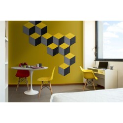 Audiodesigner Walltone Rhombus Set Grey/Yellow Ηχοαπορροφητικά Διακοσμητικά Πάνελ από Τσόχα 3mm