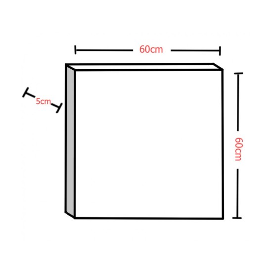 Audiodesigner Tetragwno Ηχοαπορροφητικά Πάνελ 60 x 60 x 5cm / 2,16 τ.μ. Black (6 Τεμάχια)