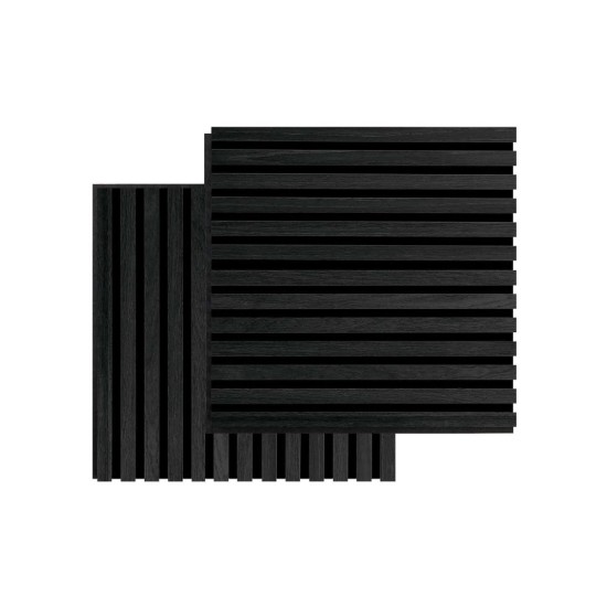 Audiodesigner 3D Square Black Oak Ξύλινο Διακοσμητικό Ηχοαπορροφητικό Πάνελ Τοίχου 52 x 52 x 2,2cm / 0,54 τ.μ. (2 Τεμάχια)