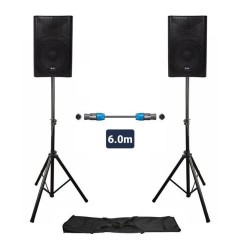 Qtx QUEST-10-SET Πακέτο Ηχείων PA 10'' με Βάσεις και Καλώδιο (Σετ)