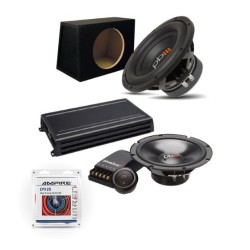 Powerbass Ολοκληρωμένο Πακέτο με Ενισχυτή, Ηχεία, Subwoofer 12″ & Kit Καλωδίωσης Ενισχυτή (Σετ)