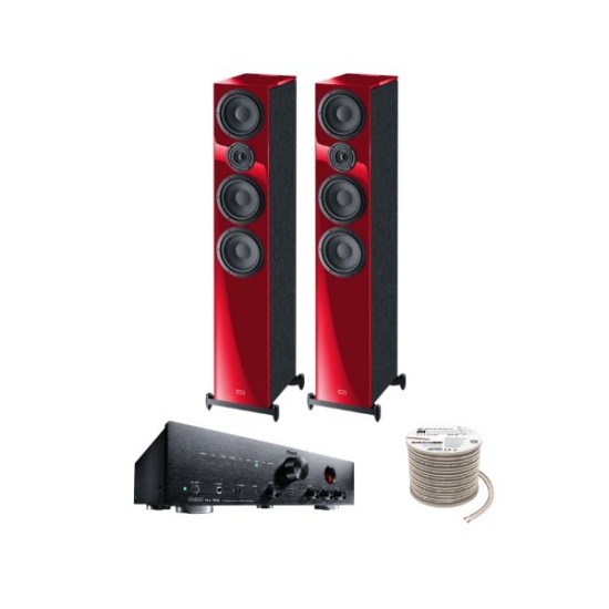 Πακέτο Stereo Hi-Fi με Ενισχυτή Magnat MA 700, Ηχεία HECO Aurora 700 Green και Καλώδιο Oehlbach