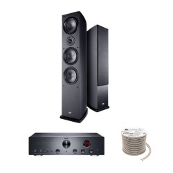 Πακέτο Stereo Hi-Fi με Ενισχυτή Magnat MA 700, Ηχεία HECO Victa Elite 702 Black και Καλώδιο Oehlbach