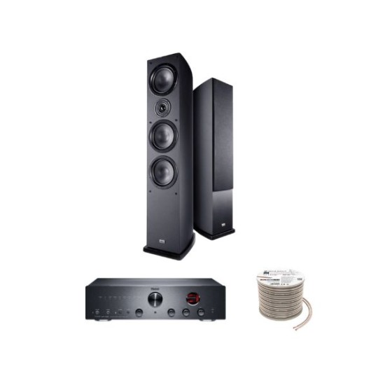 Πακέτο Stereo Hi-Fi με Ενισχυτή Magnat MA 700, Ηχεία HECO Victa Elite 702 Black και Καλώδιο Oehlbach