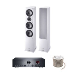 Πακέτο Stereo Hi-Fi με Ενισχυτή Magnat MA 700, Ηχεία HECO Victa Elite 702 White και Καλώδιο Oehlbach